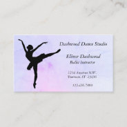Blue Pink Marble Ballet Dance Studio Instructor Business Card at Zazzle