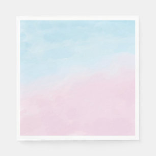 Blue Pink Ombre Gender Neutral Baby Shower Napkins