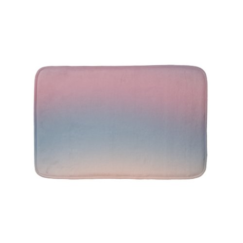 Blue Pink Ombre Gradient Blur Abstract Design Bath Mat