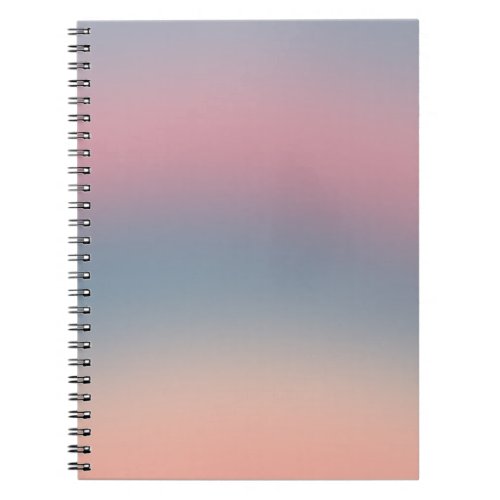 Blue Pink Ombre Gradient Blur Abstract Design Notebook