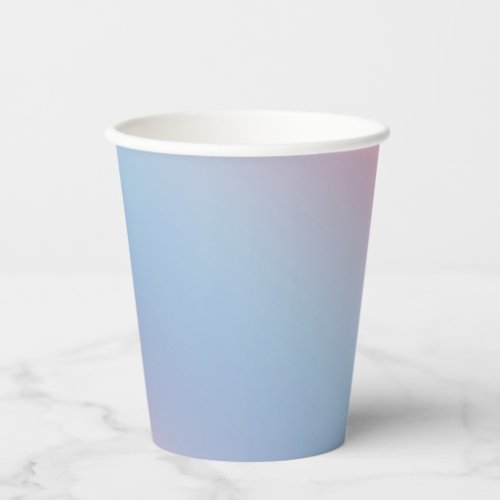 Blue Pink Ombre Gradient Blur Abstract Design Paper Cups
