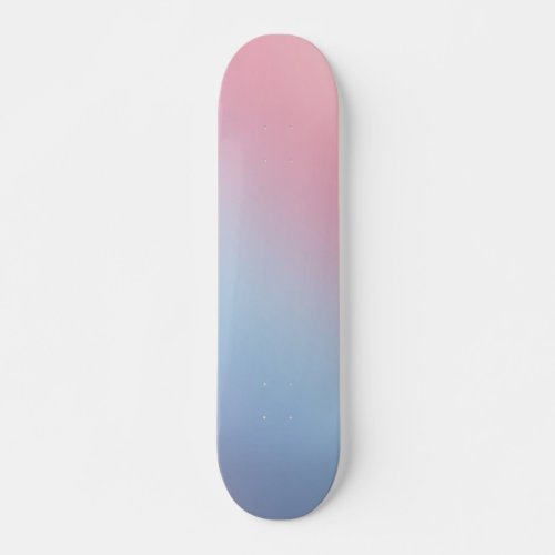 Blue Pink Ombre Gradient Blur Abstract Design Skateboard