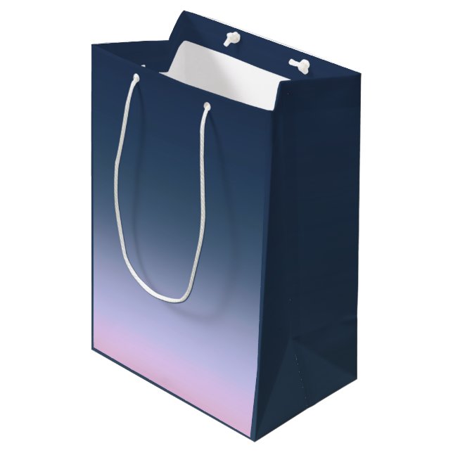Blue-pink Ombre . Medium Gift Bag (Front Angled)