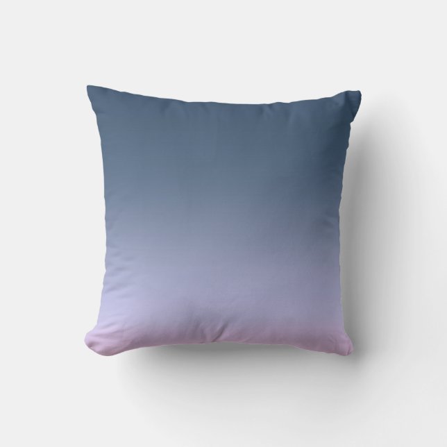 Blue-pink Ombre . Throw Pillow (Front)