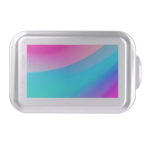 Blue pink ombre watercolor abstract pastel  cake pan
