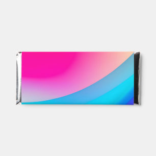 Blue pink ombre watercolor abstract pastel  hershey bar favors