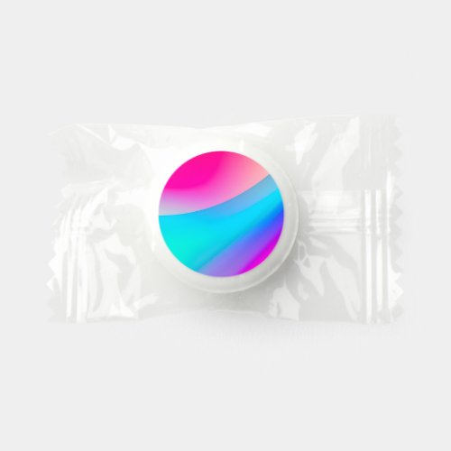 Blue pink ombre watercolor abstract pastel  life saver mints