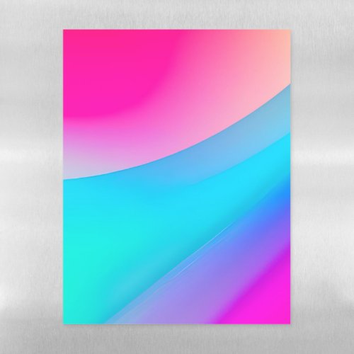 Blue pink ombre watercolor abstract pastel  magnetic dry erase sheet