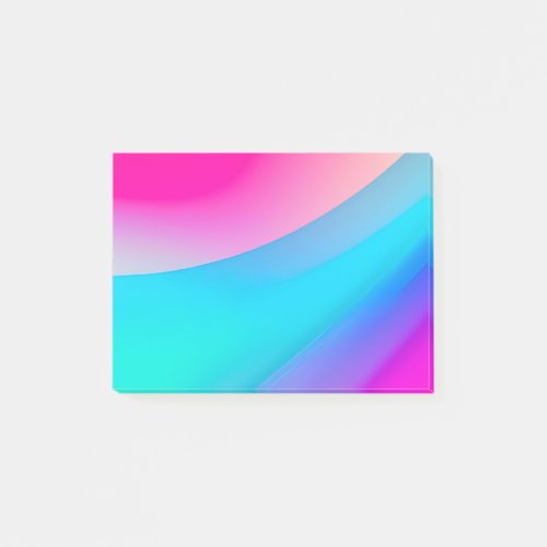 Blue pink ombre watercolor abstract pastel  post_it notes