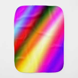 Blue pink ombre watercolor abstract pastel rainbow baby burp cloth