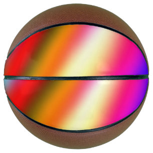 Blue pink ombre watercolor abstract pastel rainbow basketball