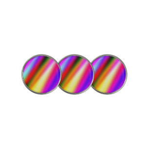 Blue pink ombre watercolor abstract pastel rainbow golf ball marker