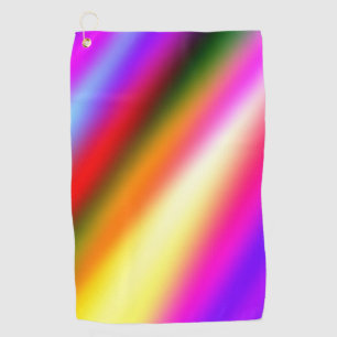 Blue pink ombre watercolor abstract pastel rainbow golf towel