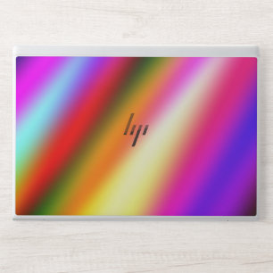 Blue pink ombre watercolor abstract pastel rainbow HP laptop skin
