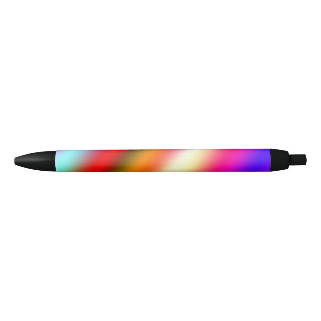 Blue pink ombre watercolor abstract pastel rainbow pen (Front)