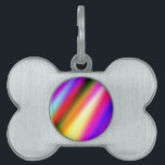 Blue pink ombre watercolor abstract pastel rainbow pet ID tag<br><div class="desc">Design</div>
