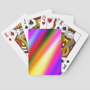 Blue pink ombre watercolor abstract pastel rainbow poker cards