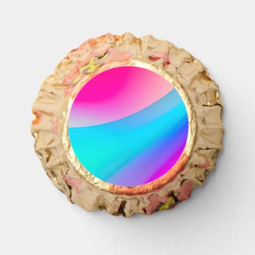 Blue pink ombre watercolor abstract pastel  reeses peanut butter cups
