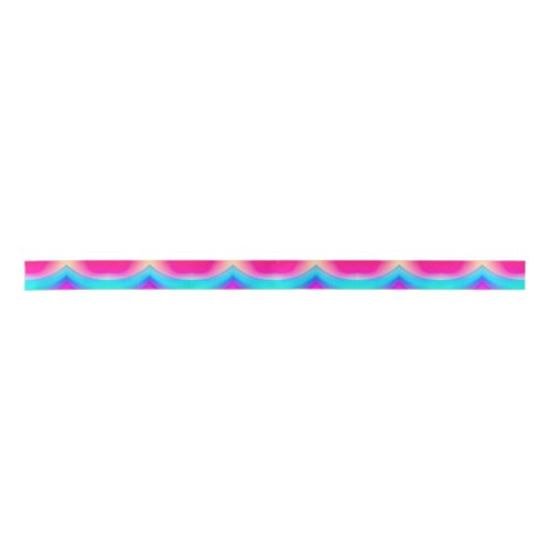 Blue pink ombre watercolor abstract pastel  satin ribbon