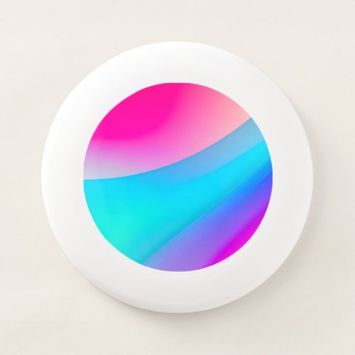 Blue pink ombre watercolor abstract pastel  Wham_O frisbee