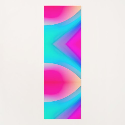 Blue pink ombre watercolor abstract pastel  yoga mat