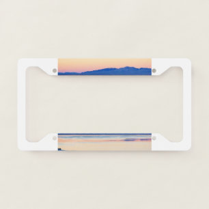 Blue, Pink & Orange Sunset Photo Walker Lake NV License Plate Frame
