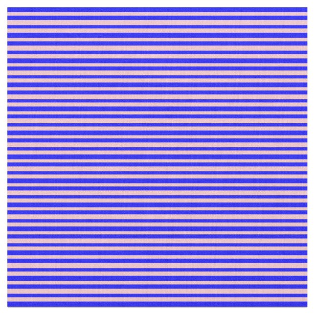 Blue & Pink Pattern of Stripes Fabric (Close Up)