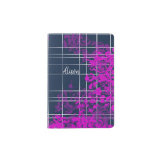 Blue Pink Pattern Passport Holder