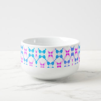 Blue & Pink Pattern Soup Mug
