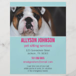 Blue &amp; Pink Photo Pet Sitting Services Flyer&#39;s 1 Flyer at Zazzle