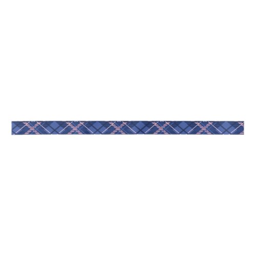 Blue  Pink Plaid Satin Ribbon