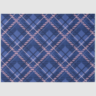 Blue & Pink Plaid Tissue Paper