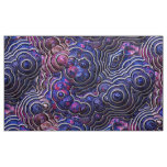 Blue pink purple abstract bubble cells fabric
