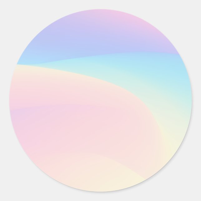 Blue Pink Purple Colorful Classic Round Sticker (Front)
