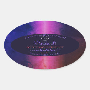 Blue Pink Purple Marble Modern Product Labels Logo
