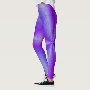 Blue pink Rainbow in Elephantenskin leatheroptik Leggings
