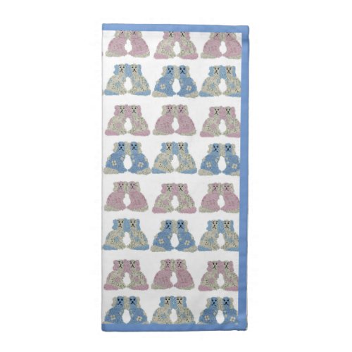  Blue Pink Staffordshire Dogs Ginger Jars Jar Cloth Napkin