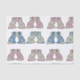 Blue Pink Staffordshire Dogs Ginger Jars Jar Tissue Paper