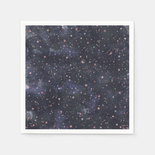 Blue & Pink Starry Night Sky Celestial Baby Shower Napkins