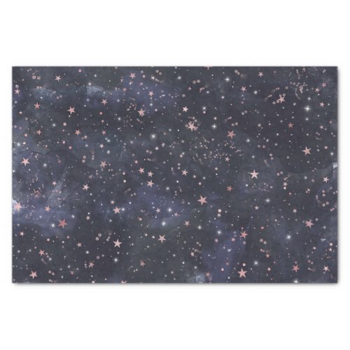 Blue  Pink Starry Night Sky Celestial Baby Shower Tissue Paper