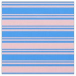 [ Thumbnail: Blue & Pink Stripes Fabric ]