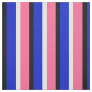 Blue Pink Stripes Textile Fabric
