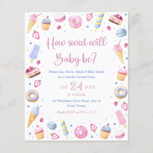 Blue Pink Sweet Treats Baby Gender Reveal