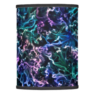 Blue Pink Teal Cosmic Abstract Glow Fluid Nebula Lamp Shade