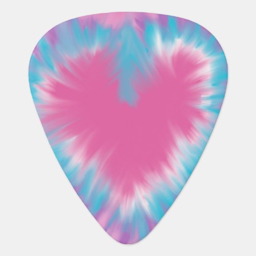 Blue  Pink Tie Dye Music Gift Custom Personalized Guitar Pick