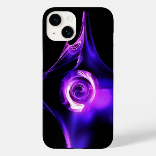 BLUE PINK WHITE FRACTAL ROSE Case_Mate iPhone 14 CASE