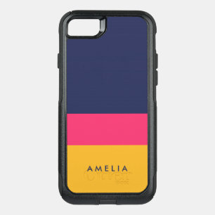 Blue Pink Yellow Color Block Modern Vibrant OtterBox Commuter iPhone SE/8/7 Case