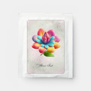Blue Pink Yellow Flower Tea Bag Drink Mix