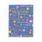 Blue pink yellow girls McKenzie name blanket