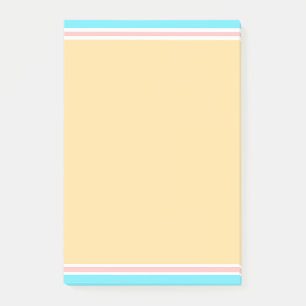 Blue Pink Yellow White Colors Elegant Modern Blank Post-it Notes